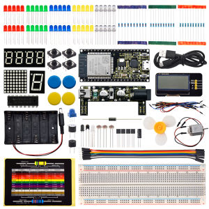 KEYESTUDIO ESP32 Basic Learning Kit Electronic Components Sensors Modules For Arduino Essential Starter Kit Python Programming