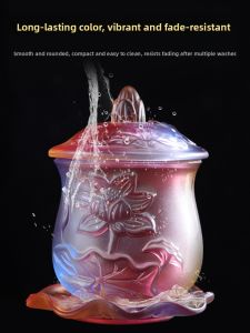 Small Size Bodhisattva Water Cup Buddhist Altar Glass Lotus Holy Water Cup Pure Water Offering Cup Chinese Style Home Decor
