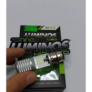 Nine! LUMINOS 8V-27V MH1 Hi-LO 1Pcs 2 Lamp Depan White/Putih 1 Pcs / 12 WATT Lampu Auto Light Putih - Kuning High BEAM 2lamp Buat Depan Batok Cahaya 12Watt Lampu Motor Yamaha Mobil Mobile Honda UNIVERSAL Terang Bagus Murah Tapi Original ORI Terang LED SS