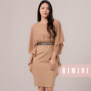 RIMINI - Dress Wanita Kaftan Kondangan Belted Tile XS-L - Carmel Dress - 887586