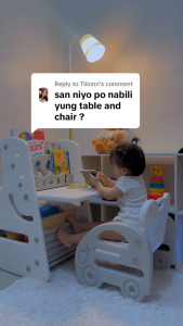 LUCKYBABE 3 in 1 Multifunctional Book Shelf for Kids Baby Table and Chair Set with Drawing Board Childrens Furniture Learning Activity Center