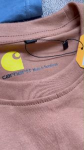 T-Shirt Pria Carhartt Pocket Cream Casual Premium Polos Lengan Pendek