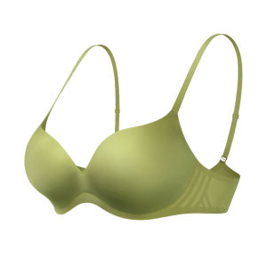 SUJILIANGPIN | Soft Gathering Prevent Drooping Deep V Low Neck Seamless Wireless Bra