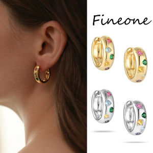 ต่างหูเซอร์คอนทรงกลมสีเรขาคณิตรูปดาวเครื่องประดับอัญมณีแฟชั่นสำหรับผู้หญิงและเด็กผู้หญิง