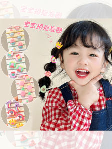 Adorable High-Elastic Baby Thumb Hair Ties Non-Damaging Girls Hair Accessories Small Size Fashionable Korean Style Hair Bands