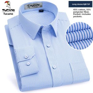 Tucano | Mens Long Sleeve Casual Business Check Shirt Light Blue