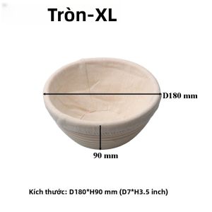 Giỏ Chống Bánh Mì Mây Tự Nhiên Banneton Tròn/hình Bầu Dục Có Lớp Lót Dụng Cụ Nướng Bánh Thân Thiện Với Môi Trường Để Lên Men