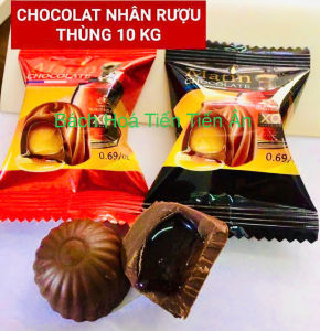 Kẹo Socola Nhân Rượu X.O Matin Whistky Chocolate thơm ngon khó cưỡng túi zip 300g