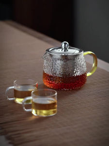 Glass Teapot For Home Scented Tea Making Black Tea Tea Water Separation Stainless Steel Small Single Pot High Temperature Resistant Tea Set for One Person
