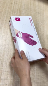 Hộp 100 Găng Tay Y Tế Nitrile không bột màu Đen size M