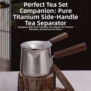 MOLORE | Pure Titanium Tea Cup With Filter and Handle for Outdoor Travel Kungfu Tea Accessories