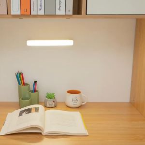 Magnetic Study Desk Table Lamp Rechargeable Led Wardrobe Closet Cabinet Light Minimalist USB Charging Touch Sensor for Room for Student Lampshade for Study Table