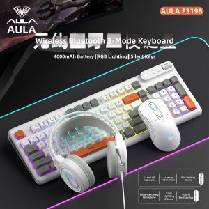AULA | Wireless Triple-Mode RGB Quiet Computer Gaming Office Keyboard and Mouse Set