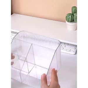 Hộp đựng mỹ phẩm để bàn đa năng hộp để đồ đa năng trong suốt chất liệu nhựa BIGBA