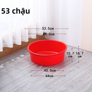ZHIZHOU | Chậu Nhựa Đỏ Dày Đa Năng Mới