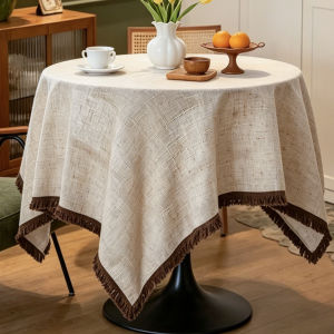 Warm Tone Retro Luxe Hemp Feel Tablecloth