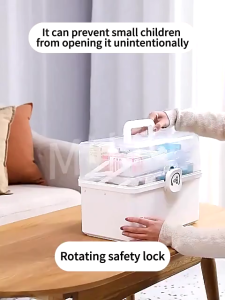 【Daily Suki Store】3-Layer Portable First Aid Kit Box - Family Emergency Medical Organizer for Home Travel & Car | Compact & Multipurpose Storage