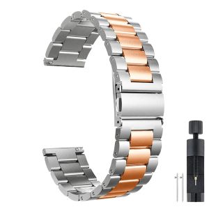 20mm 22mm Stainless Steel Strap for Samsung Galaxy Watch 7 6 5 4 5Pro 40/44mm 4/6 Classic 43 47mm Metal Band for Huawei GT5 4Pro