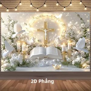 VIKAMA Christian Cross Holy Dove Kinh Thánh Tấm Thảm Vải Polyester Nhà Thờ Phòng Ngủ Nền Trang Trí Phong Cách Bohemian Treo Tường