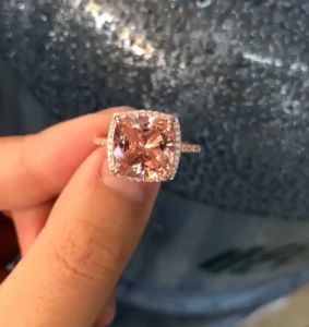 Wong Rain Luxury 100% 925 Sterling Silver Created Moissanite Morganite Gemstone Wedding Engagement Ring Fine Jewelry Wholesale
