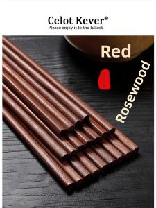 Natural Untreated Red Sandalwood Anti-mold Slip-resistant Heat-resistant Wooden Chopsticks