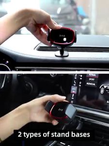 Electric Car Wireless Charging Phone Holder Dual Mode HP Fast Charge Cas Dudukan Mobil 360°