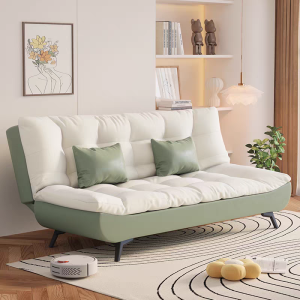 CONOCO Mall Foldable Sofa Bed Lazy Sofa Multifunctional Sofa Folding Sofa With Pillow White/Green Sofa Chair Adjustable Sofa