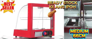 Commercial Heated Temperature Cabinet Food Warmer Display Donut Burger Egg Tart Fried Chicken Kabinet Penebat Showcase
