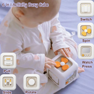 Montessori 6 in 1 Activity Busy Cube for Baby 6-12-18 Month Toddler Busy Board Learning Toy 1 2 3 Year Old Car Travel Activities Fine Motor Toy for Kids Hands-on Ability Learning Developmental Babies Boy Girl Birthday Gift - Lazada