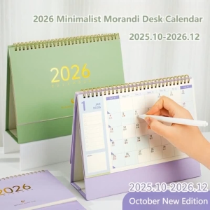 2026 Desk Calendar Desktop Calendar Book Standing Flip Desktop Calendar Small fresh desktop calendar book Planner Simple