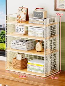 evesigar | Moveable Multilevel Bookshelf Storage Rack on Wheels