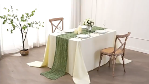 Bohemian Style Tablecloth Semi-Sheer Wedding Birthday Party Decor Table Runner