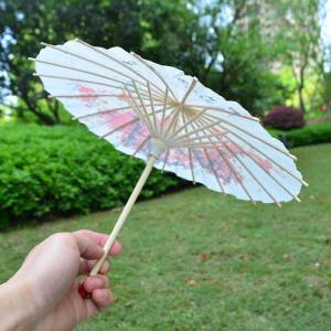 Mini Classic Umbrella Childrens Decorative Prop Umbrella Petrol Black Glue Seven-fold Umbrella Ac Transparent Coating Cosplay