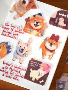 Morning Rain Cute Cartoon Animal Pattern Stickers for Mobile Phone Decoration Waterproof Adhesive Paper Crafts Supplies