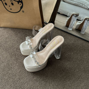 YX | Transparent High Heel Sandals for Women with Anti-fatigue and Platform