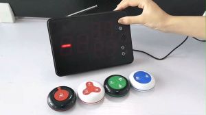 Queue Number Wireless Calling System 3 Group Numbers Customer Service Pager for Restaurant/Hospital/Clinic/Bank