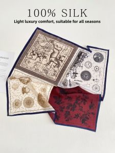 CAIENGE | High-Quality Silk Scarf 100% Silk