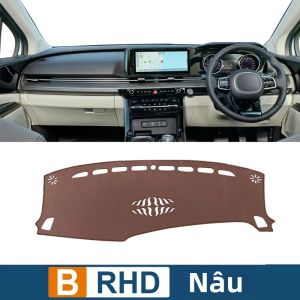 Tấm Lót Taplo Xe Kia Carnival KA4 Chắn Nắng Chống Trơn Trượt Cách Nhiệt Giảm Chói Phụ Kiện Dành Cho Các Mẫu Xe 2021-2025 Chất Liệu Polyester/Flannel