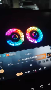 Joysync ​​Car RGB Rechargeable Voice-Activated Rhythm Light – Music Sync & Ambient Lighting for Car Interior Decoration (1 Pack)