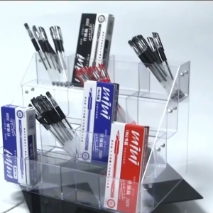 Three-layer acrylic storage pen stand display stand pencil and ballpoint pen storage box display rack