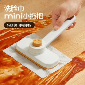 Automatic No-Hand-Wash Mini Mop Cloth Face Wash Towel Home Use Double Utilization Lazy Persons Clean Small Mop Household Tools