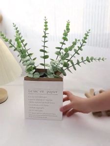 1pc 38CM Eucalyptus leaves Simulation Single Leaf Versatile decoration Flower Arrangement Room decoration Ins Style Decor