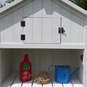 Outdoor Cabinet Storage Balcony Storage Cabinet  Outdoor Storage Cabinet Stand Sundries Farm Tool Cabinet Rainproof and Sun Protection Anti-Corrosion 储物柜 收纳柜 Storage Boxes