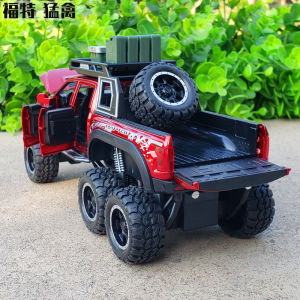 Ford Raptor F150 Bull Wheel Off-Road Vehicle Alloy Car Model Artificial Metal Car Model with Shock Absorption Sound and Light Warrior