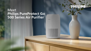 Philips Air Purifier 500 series PureProtect Go | HEPA & Active Carbon Filter| 99.97% Particle Removal + Aroma - AC0520/10