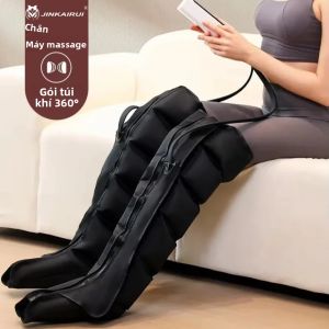 Máy Mát Xa Chân Bằng Khí Nén Điện JinKairui Phiên Bản Mở Rộng Có Điều Khiển Từ Xa Để Thư Giãn Mô Sâu Ở Đùi Bắp Chân Và Bàn Chân