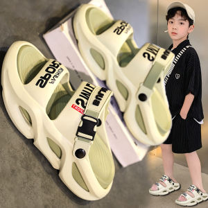 Boys Summer Sandals Water Shoes Quick Dry Plastic Slip-On Beach Shoes Comfortable Breathable Casual Style EVA Material
