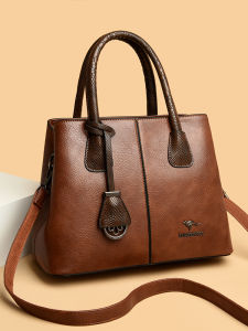 Trendy Fashionable Leather Shoulder Crossbody Bag for Middle-Aged Women New 2025 Soft Cowhide Handbag Ladies Large Bag