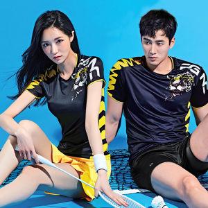 Pagecool Badminton Uniform Short Sleeve Sports Set Quick Dry for Men And Women Summer 2023 New Style Female Male Badminton Clothing