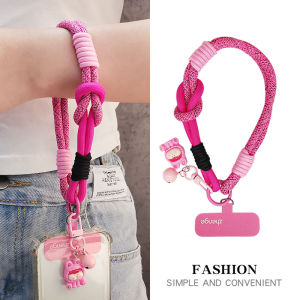 New Korean Style Colorful Phone Strap Bracelet Outdoor Travel Chain Shell Resistant Short Belt Ins Mobile Phone Accessories